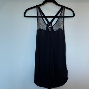 Forever 21 Black lacy racer back tank
